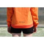 Sudadera con Capucha Unisex Spiral Pádel, sudadera de pádel unisex con capucha color naranja