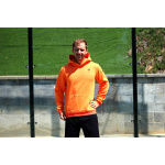 Sudadera con Capucha Unisex Spiral Pádel, sudadera de pádel unisex con capucha color naranja