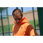 Sudadera con Capucha Unisex Spiral Pádel, sudadera de pádel unisex con capucha color naranja